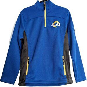 NWT $90 Los Angeles LA Rams Zip Pullover Jacket Football NFL Team Sweatshirt